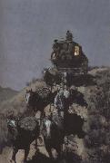 Frederic Remington The Old Stage-Coach of the Plains (mk43) oil painting picture wholesale